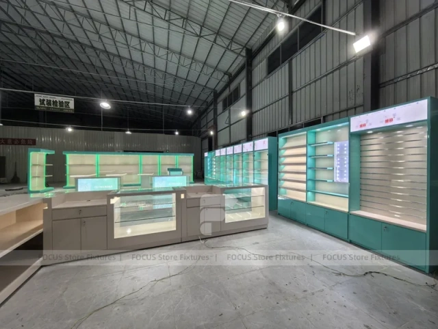 Turquoise White Mobile Phone Store Interior