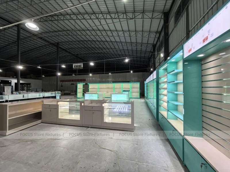 Turquoise White Mobile Phone Store Interior