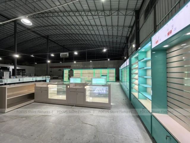 Turquoise White Mobile Phone Store Interior