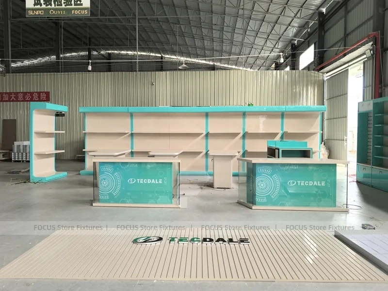 Turquoise White Phone Wall And Counter Fixture