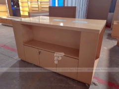 Warm Wood Mobile Phone Wall Display Cabinet
