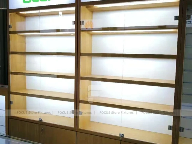 Warm Wood White Mobile Phone Store Interior