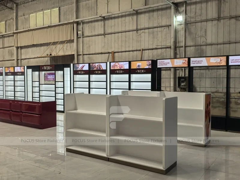 White Black Cosmetics Fixture Showroom Set