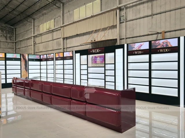 White Black Cosmetics Fixture Showroom Set