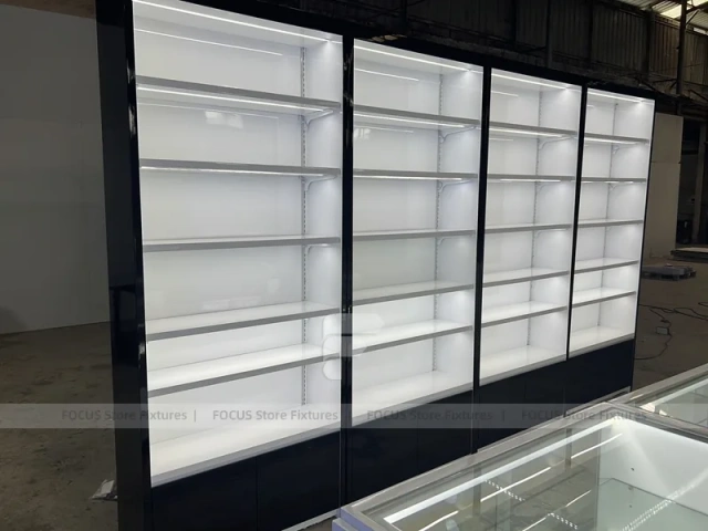 White Blue Futuristic Phone Store Display