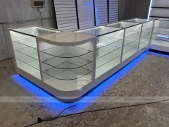 White Blue Futuristic Phone Store Display
