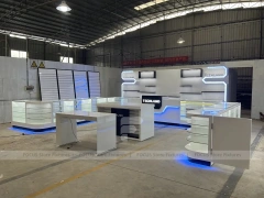 White Blue Futuristic Phone Store Display