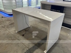 White Blue Futuristic Phone Store Fixture