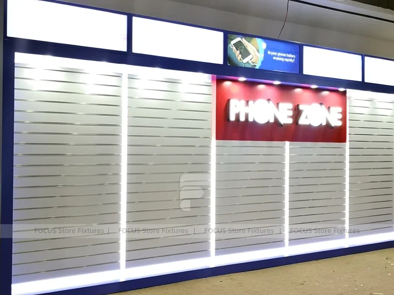 White Blue Mobile Phone Service Counter