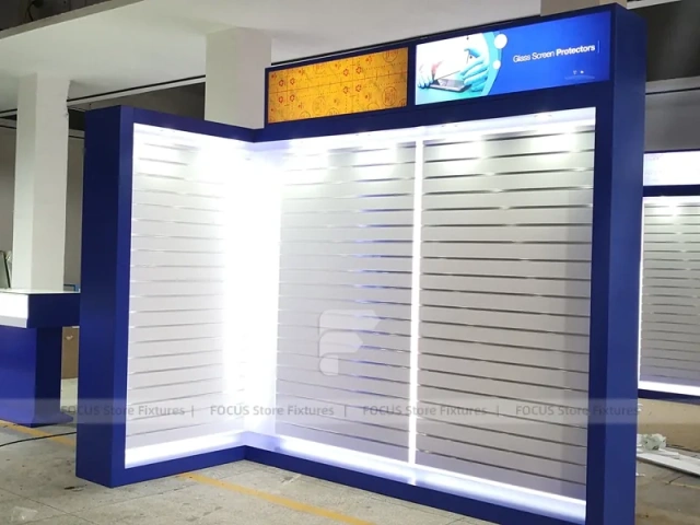 White Blue Mobile Phone Service Counter