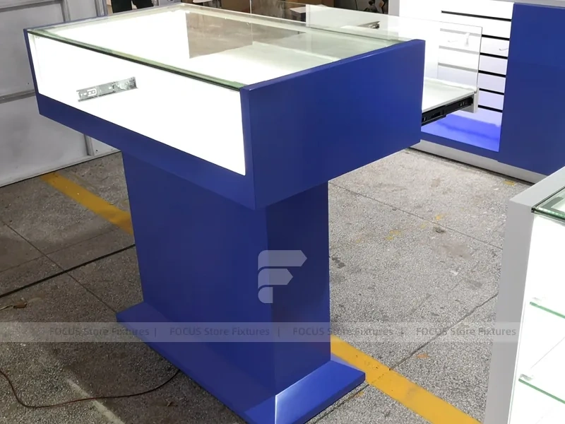 White Blue Mobile Phone Service Counter