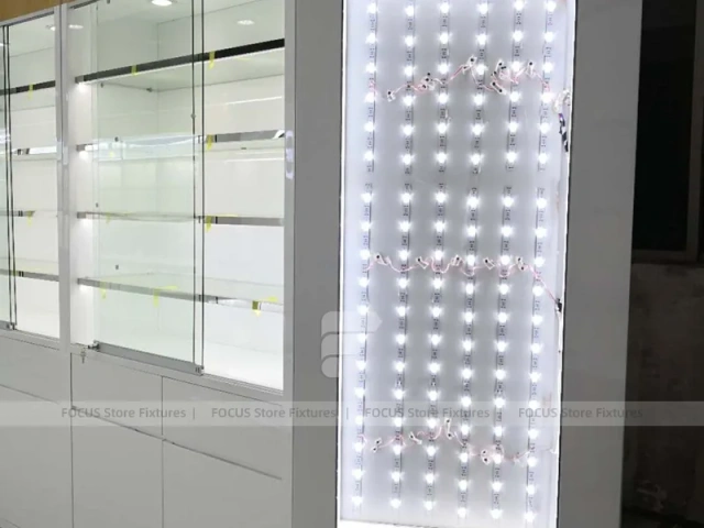 White Compact Mobile Phone Store Interior Display
