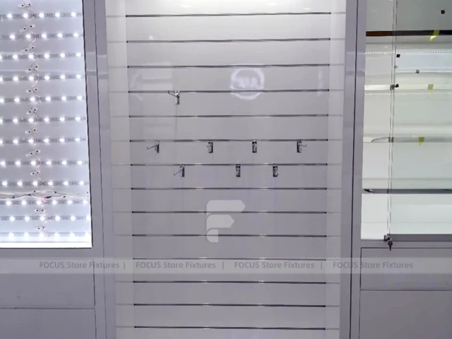 White Compact Mobile Phone Store Interior Display