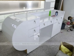 White Compact Mobile Phone Store Interior Display