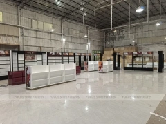 White Cosmetics Fixture Showroom with Counters