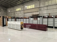 White Cosmetics Fixture Showroom with Counters
