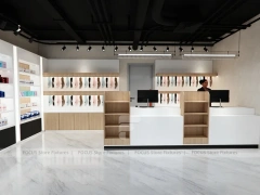 White Cosmetics Store with Center Island Displays