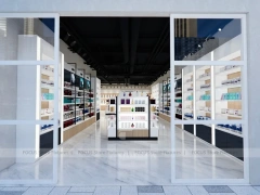 White Cosmetics Store with Center Island Displays