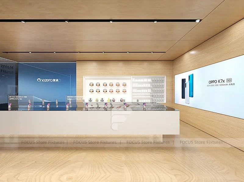 White DJI Electronics Storefront Interior