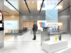 White DJI Electronics Storefront Interior