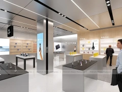 White DJI Electronics Storefront Interior