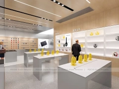 White DJI Electronics Storefront Interior