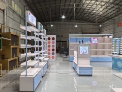 White Double Sided Gondola Shelving Unit