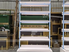 White Double Sided Gondola Shelving Unit