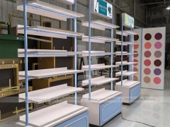 White Double Sided Gondola Shelving Unit