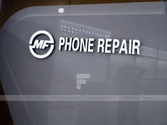 White Glass Mobile Phone Counter Wall Display