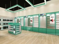 White Green Mobile Phone Store Interior