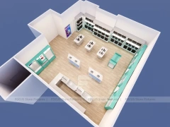 White Green Mobile Phone Store Interior