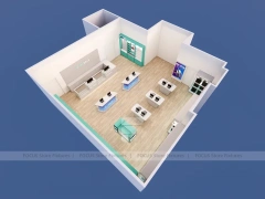 White Green Mobile Phone Store Interior