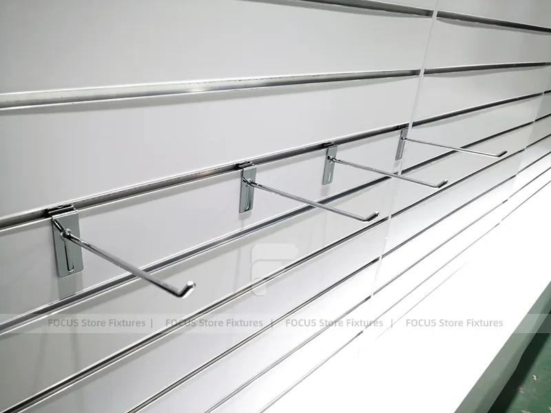 White Illuminated Mobile Phone Slatwall Panel