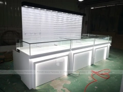 White Illuminated Mobile Phone Slatwall Panel