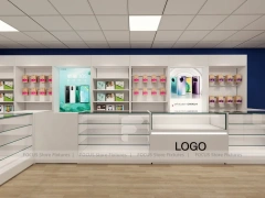 White Logo Mobile Phone Store Wall Display