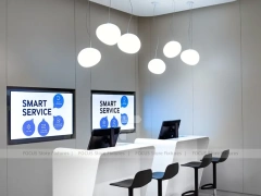White Minimal Mobile Phone Flagship Interior