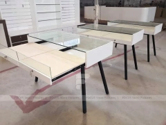 White Minimal Phone Accessories Store Display