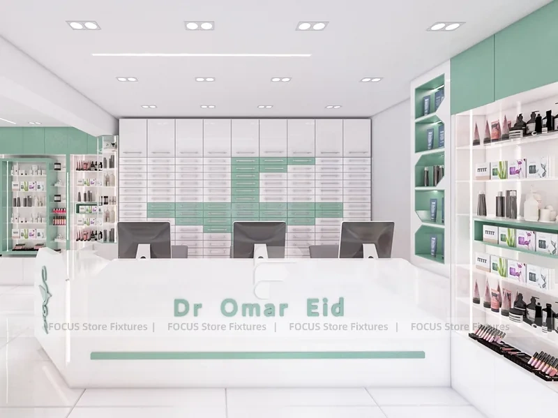 White Mint Skincare Reception Counter