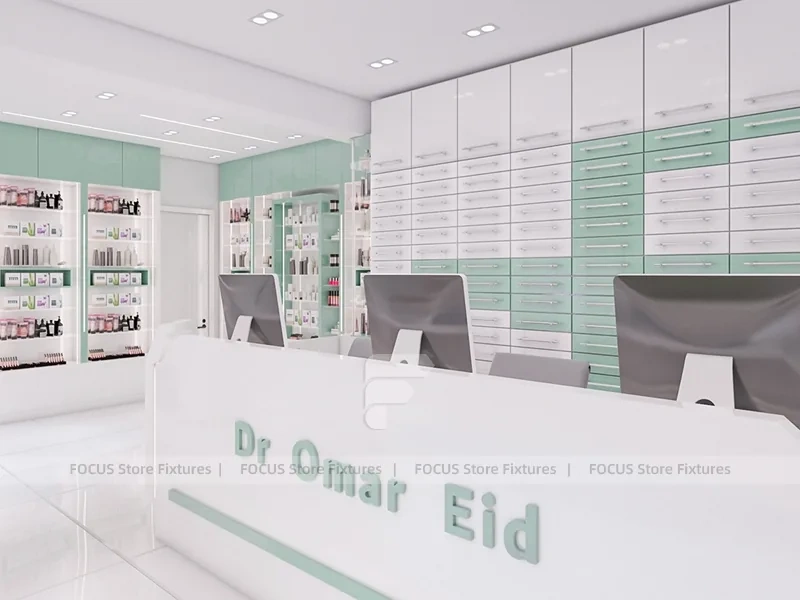 White Mint Skincare Reception Counter