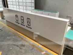 White Mobile Accessories Checkout Display Counter