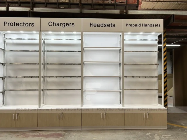 White Mobile Accessories Wall Category Shelving