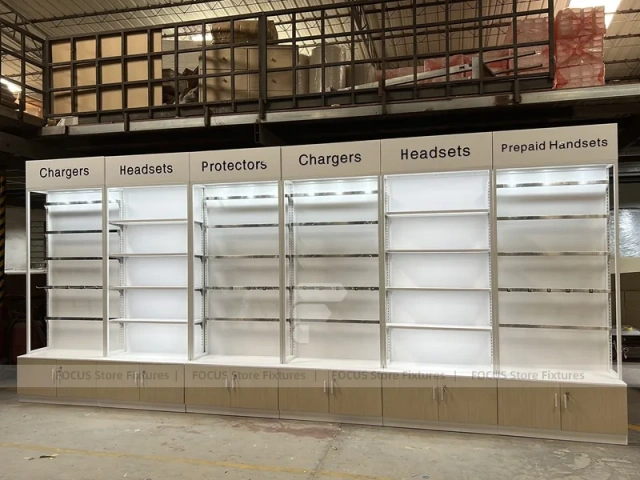 White Mobile Accessories Wall Category Shelving
