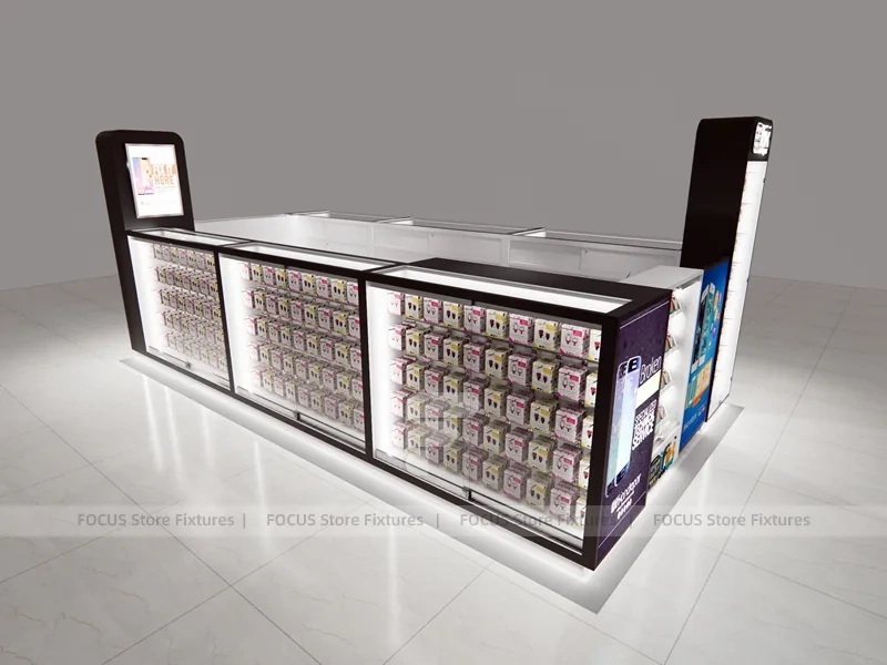 White Mobile Phone Display Tower Set