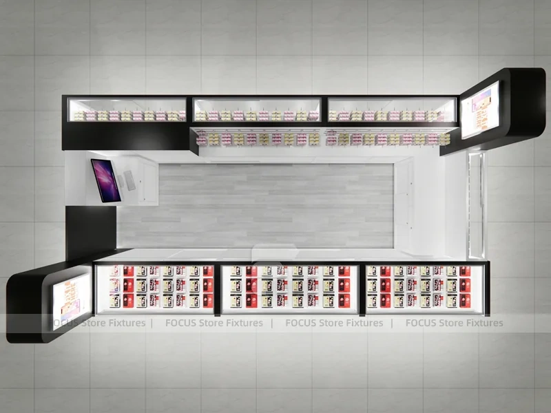 White Mobile Phone Display Tower Set