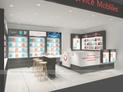 White Mobile Phone Store Floor Plan