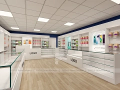 White Mobile Phone Wall Display Store