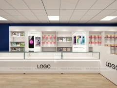 White Mobile Phone Wall Display Store