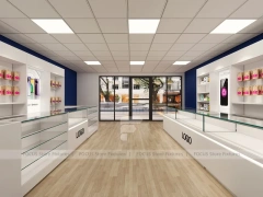 White Mobile Phone Wall Display Store