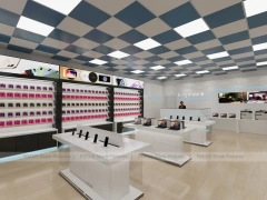 White Mobile Store Floor Plan Rendering